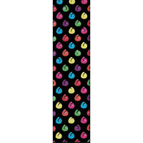 Griptape Hella Grip Sloth Dot Rainbow Sloths On Black