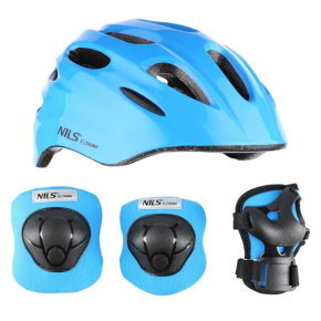 Helmet with pads NILS Extreme MTW01+H210 blue