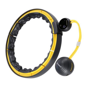 Massage hula hoop HMS HHM21 with weights, magnets, and counter black/yellow