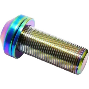 TLC 14x1mm Rear Titanium BMX Hub Bolt (14mm|Rainbow)