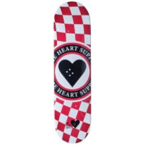 Heart Supply Insignia Check Skate Board (8.25"|Red)