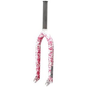 Fiction Shank BMX Fork (Psycho White Red Splatter)