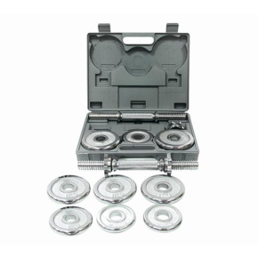 STC-15 CHROME DUMBBELL SET IN CASE 15KG HMS