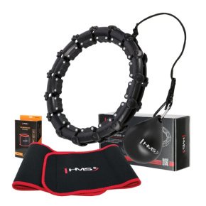 HMS HHW02 hula hoop massage set with weights and slimming belt BR163 black