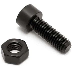 TLC Titanium BMX Seat Clamp Bolt and Nut (Black)