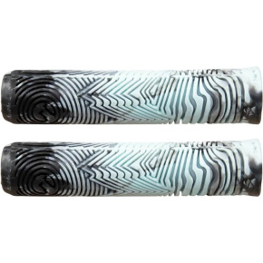 North Industry Scooter Grips (Black/Ice Blue Swirl)