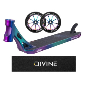 Set Board Bestial Wolf Jager Crazy 540mm + 2pcs Divine 110 mm Spoked Neochrome Wheels + Divine Logo Griptape