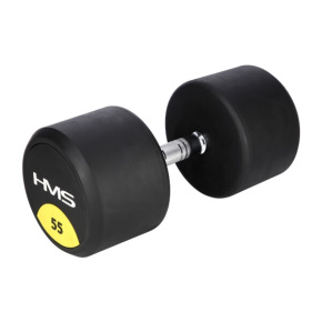 HMS HG Pro 55 kg rubberized one-handed dumbbell