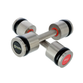 Chromed professional dumbbells HMS PREMIUM HH06 2 x 6 kg