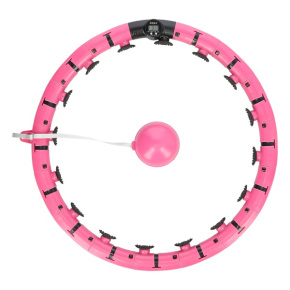 Massage hula hoop HMS FH07 with weights and counter pink