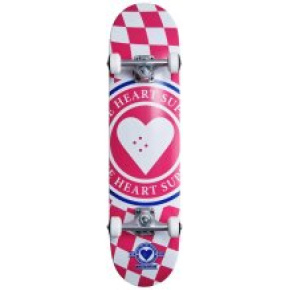 Heart Supply Insignia Check Skateboard Complete (7.75"|Pink)