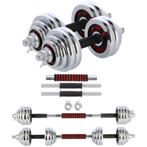 Dumbbell set in case HMS STC30 2x15 kg, chrome