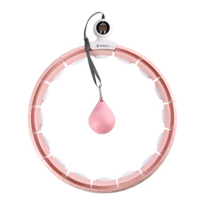 Massage hula hoop HMS HHM15 with weights, magnets and counter pink