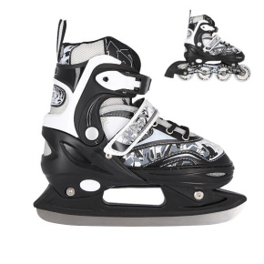 NH10927 BLACK WINTER SKATES 2IN1 NILS EXTREME