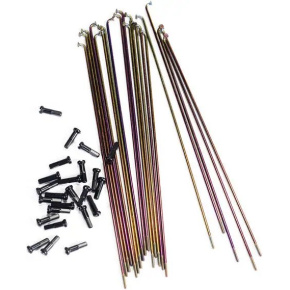 Colony Plain Gauge Wires 20 pcs (186mm|Rainbow Anodise)