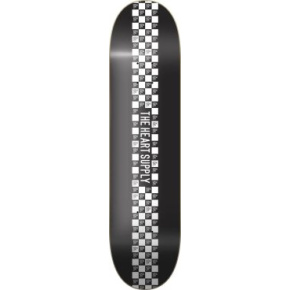 Heart Supply Check Stripe Skate Board (8.25"|Black)