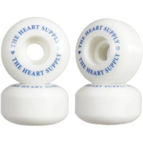 Heart Supply Clean Heart Skate Wheels 4-Pack (53mm|White/Blue)