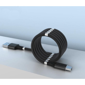 Magnetický samonavíjecí USB nabíjecí kabel (Micro USB) (90 cm)